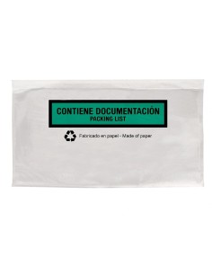 Sobre portadocumentos Q-Connect 240x135mm autoadhesivo transparente 100% papel pack 100uds 2