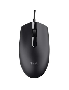 Ratón óptico de 3 botones Trust TM101  Modelo 25295 USB negro, Fabricado con 50% de Plasticos Reciclados