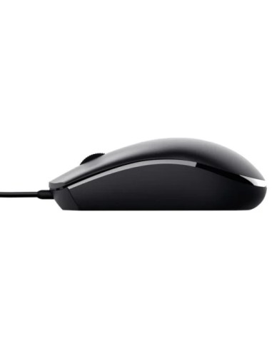 Ratón óptico de 3 botones Trust TM101  Modelo 25295 USB negro, Fabricado con 50% de Plasticos Reciclados