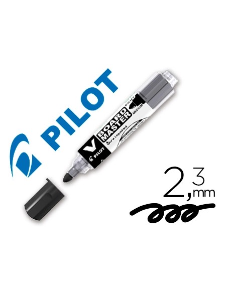 Rotulador Pilot Board Master para pizarra blanca, tinta líquida negro, trazo 2,3mm, recargable