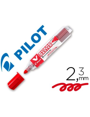 Rotulador Pilot Board Master para pizarra blanca, tinta líquida rojo, trazo 2,3mm, recargable