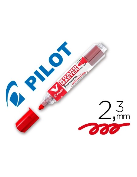 Rotulador Pilot Board Master para pizarra blanca, tinta líquida rojo, trazo 2,3mm, recargable