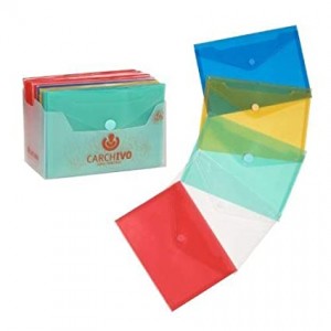 Sobre Carchivo Polipropileno A5 con velcro, colores surtidos, 250x180mm, ref.152915 