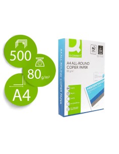 Papel Q-Connect Economy A4 multifunción 500 hojas 80g/m2 Cie 136