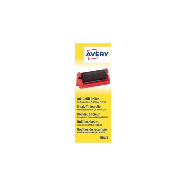 Rodillos entintadores etiquetadora AVERY (1 ó 2 lineas) Pack 5 uds IRAV5  