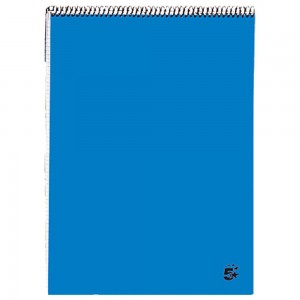 Bloc 5 espiral tapa cartón azul Serie Oficina 215x310mm (Fº) cuadrícula 4x4mm, 80 hojas, 60g/m2, ref. 931960