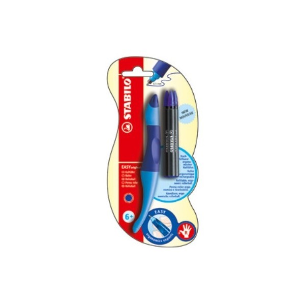 Rotulador STABILO EASYoriginal, DIESTROS, tinta azul, borrable con borratintas. Diámetro de bola: 0.5 mm. Ancho de trazo: 0.3 mm