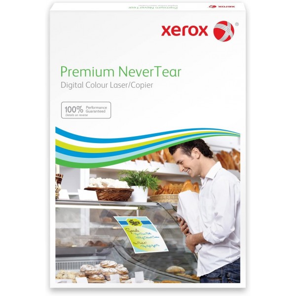 Papel Xerox 003R98091 A4 mate láser Premium NeverTear 25 hojas. 145 micras 195g/m2 poliéster opaco blanco