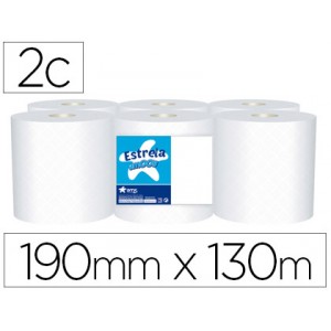 Rollo secamanos Amoos profesional, 2 capas, 6 bobinas, blanco