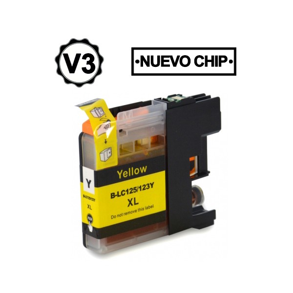 Compatible Brother LC123Y tinta amarillo