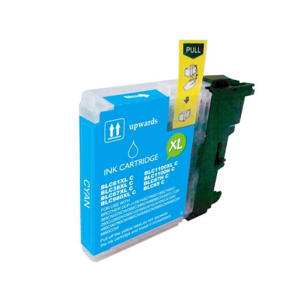 Compatible Brother LC980 LC985 LC1100 tinta cian universal