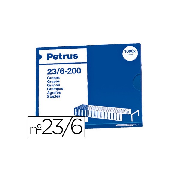 Grapas Petrus 23/6-200 cobreadas 1000uds