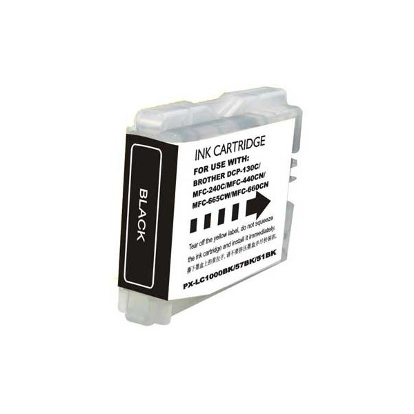 Compatible Brother LC970 LC1000 tinta negro universal