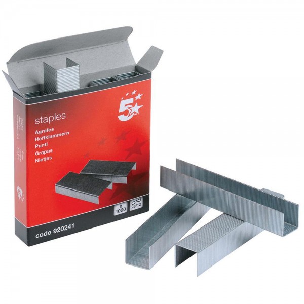 Grapas 5 23/12mm (90 hojas) galvanizadas, 1000uds