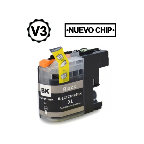 Compatible Brother LC127BKXL tinta negro