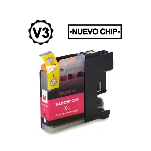 Compatible Brother LC125MXL tinta magenta