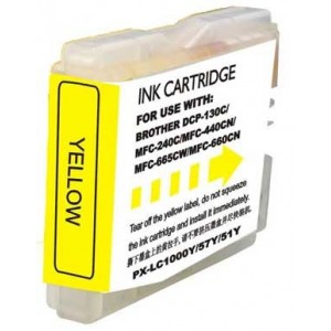 Compatible Brother LC970 LC1000 tinta amarillo universal