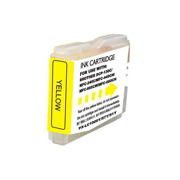 Compatible Brother LC970 LC1000 tinta amarillo universal