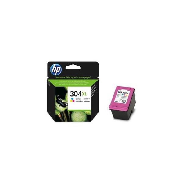 Original HP 304CXL (N9K07AE) tinta color alta capacidad
