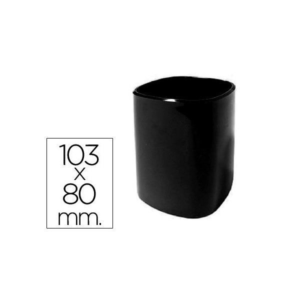 Cubilete portalápices Q-Connect plástico negro