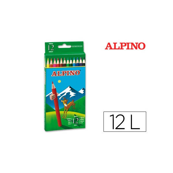 Lápices de colores Alpino surtidos envase 12 uds