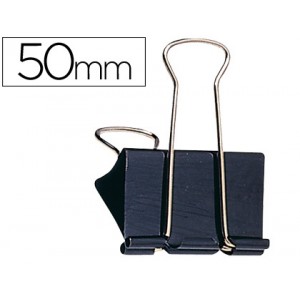 Clips pinza Q-Connect 51mm negro, caja 10 uds