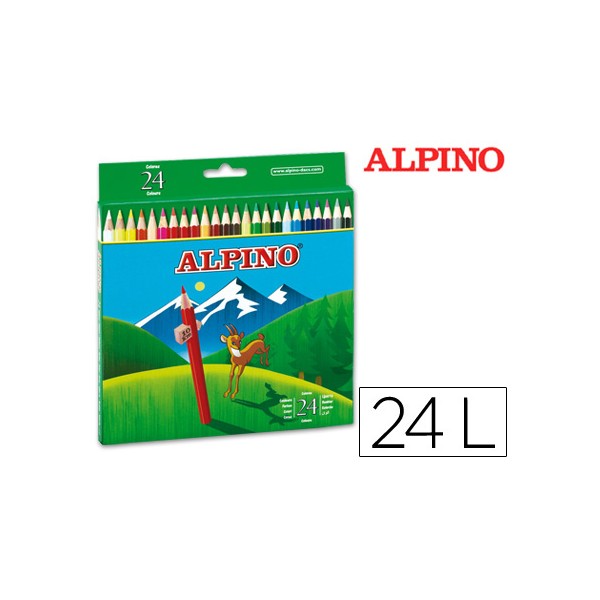 Lápices de colores Alpino surtidos envase 24 uds
