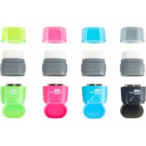 Afilador Liderpapel doble (2 agujeros) plástico infantil con goma, colores surtidos 2
