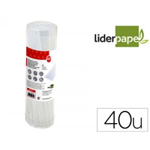 Pegamento termofusible Liderpapel 7mm de diámetro x 200mm de alto, pack 40uds