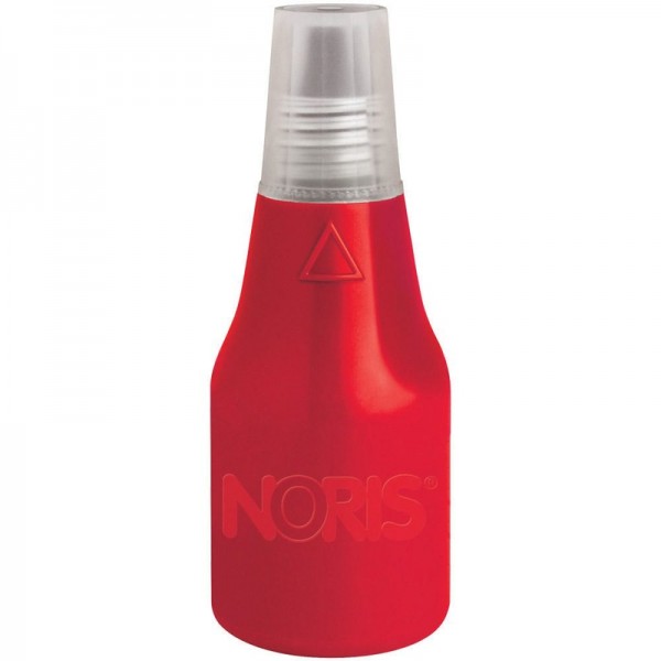 Tinta Noris para sellos de oficina, a base de agua sin aceite, 110S, rojo, 25ml.