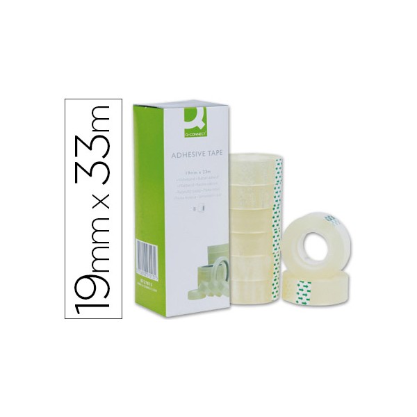 Cinta adhesiva transparente 33mx19mm