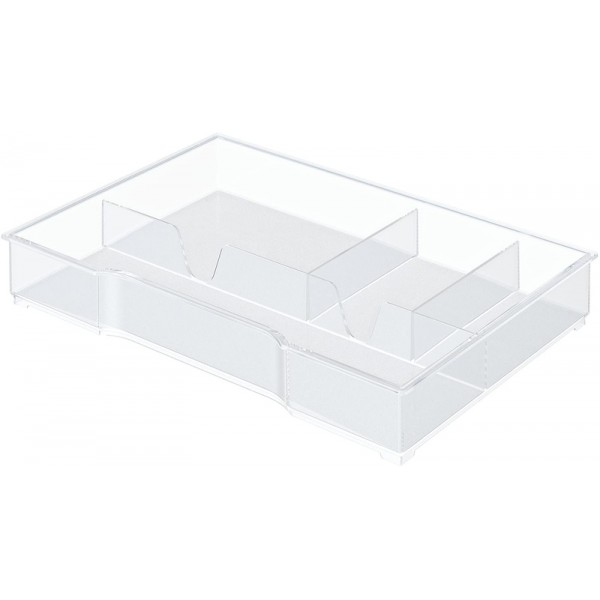 Bandeja organizadora Leitz 245 x 33 x 165 mm, 4 compartimentos, poliestireno transparente ref. 52150002